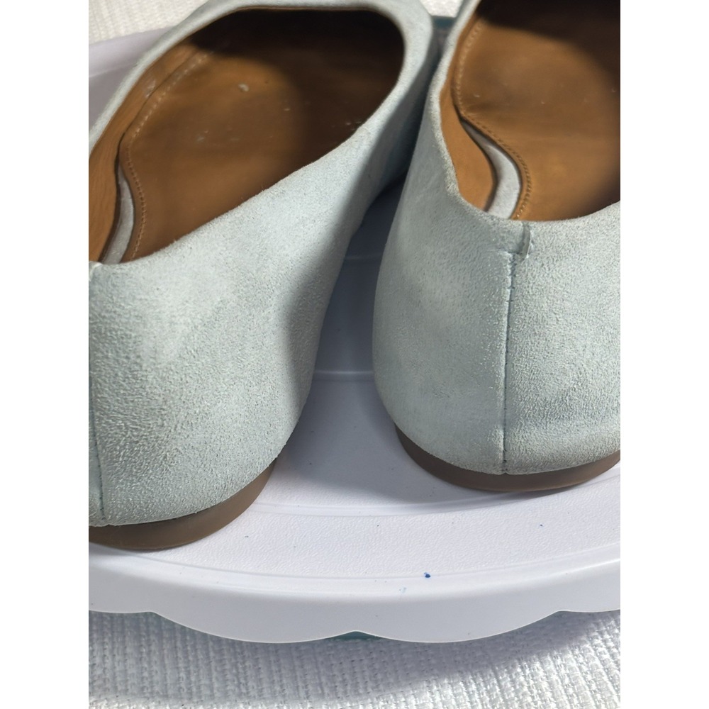 Tory Burch blue  Suede kid Chelsea Ballet Flats, sz 6B, Pre-owned, no box or bag - Picture 8 of 15